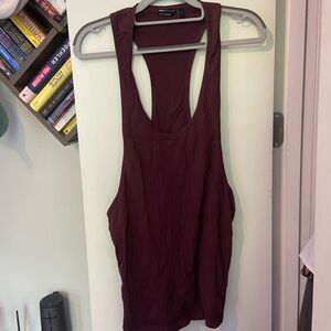 ASOS racerback tank burgundy